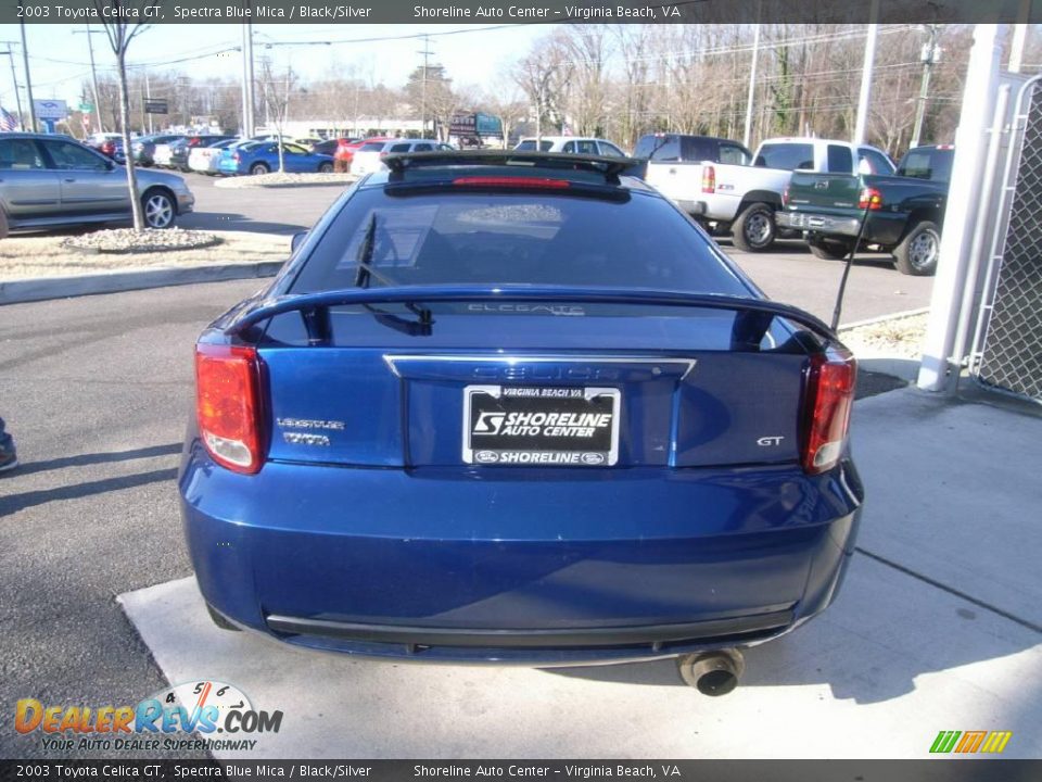 2003 Toyota Celica GT Spectra Blue Mica / Black/Silver Photo #5