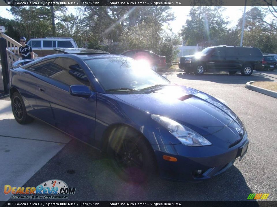 2003 Toyota Celica GT Spectra Blue Mica / Black/Silver Photo #8