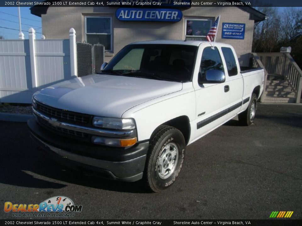 2002 Chevrolet Silverado 1500 LT Extended Cab 4x4 Summit White / Graphite Gray Photo #2