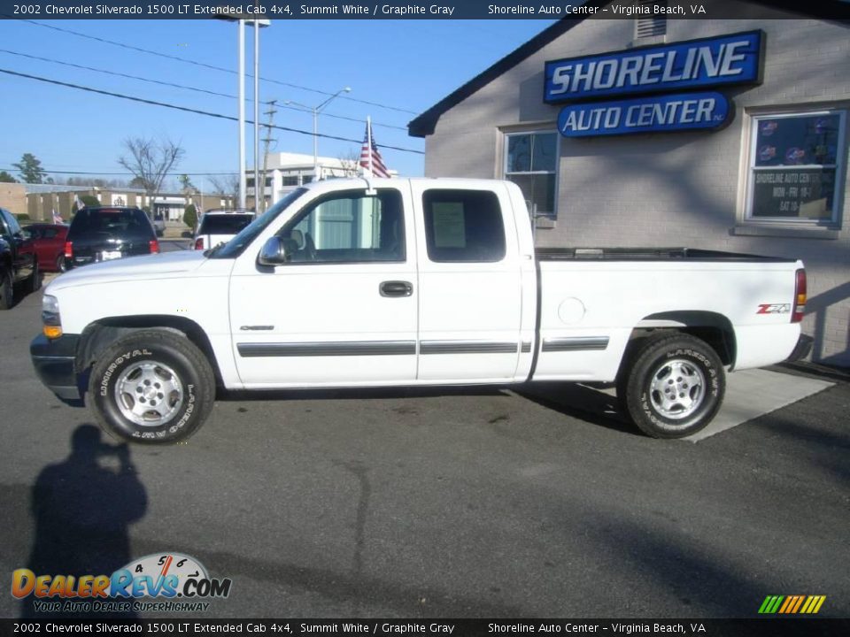 2002 Chevrolet Silverado 1500 LT Extended Cab 4x4 Summit White / Graphite Gray Photo #3