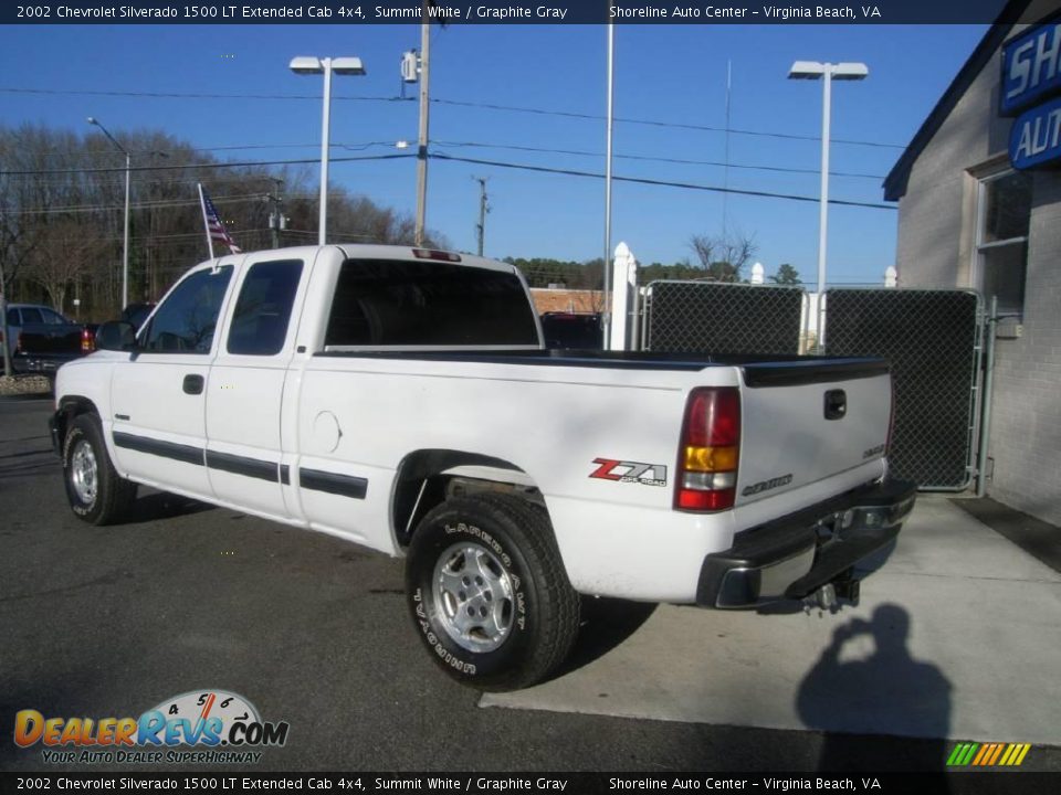 2002 Chevrolet Silverado 1500 LT Extended Cab 4x4 Summit White / Graphite Gray Photo #4