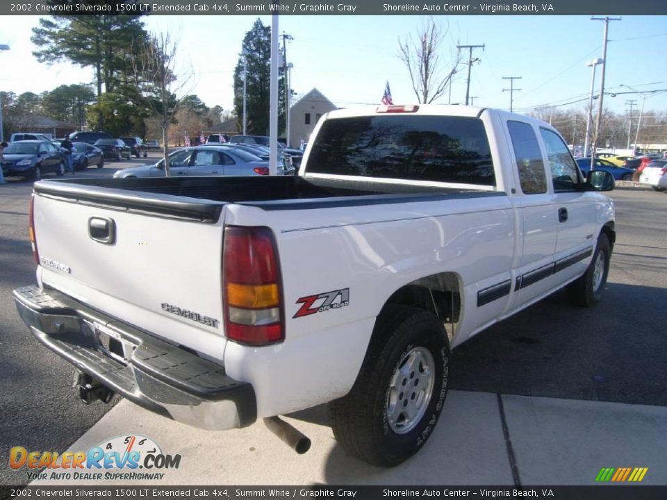 2002 Chevrolet Silverado 1500 LT Extended Cab 4x4 Summit White / Graphite Gray Photo #7