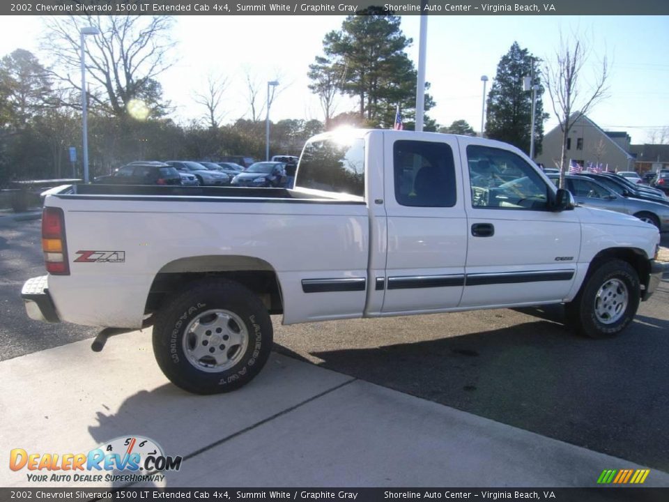 2002 Chevrolet Silverado 1500 LT Extended Cab 4x4 Summit White / Graphite Gray Photo #8