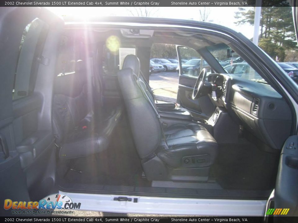 2002 Chevrolet Silverado 1500 LT Extended Cab 4x4 Summit White / Graphite Gray Photo #14