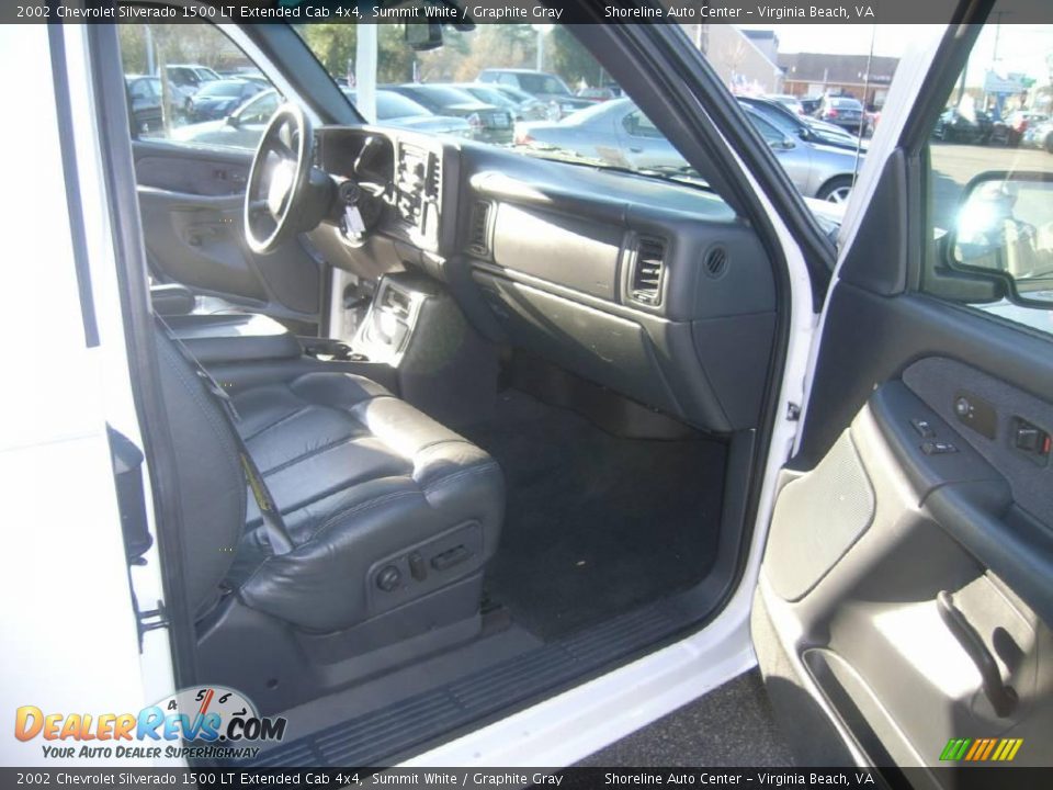 2002 Chevrolet Silverado 1500 LT Extended Cab 4x4 Summit White / Graphite Gray Photo #15