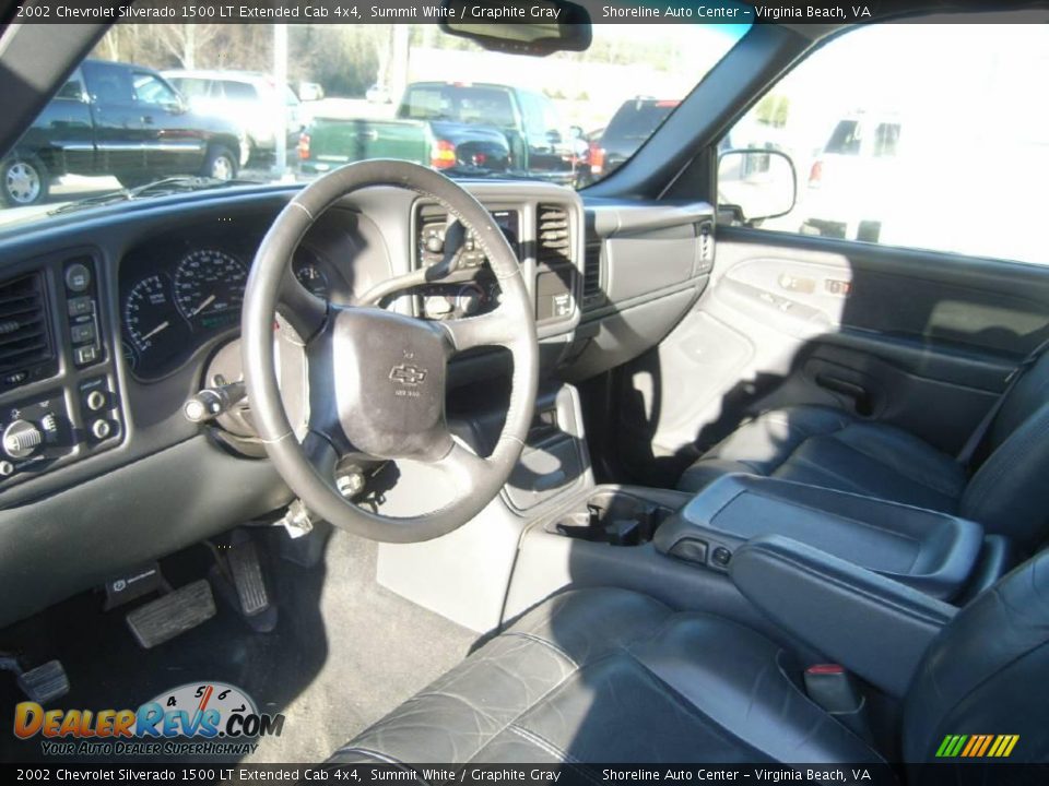 2002 Chevrolet Silverado 1500 LT Extended Cab 4x4 Summit White / Graphite Gray Photo #16