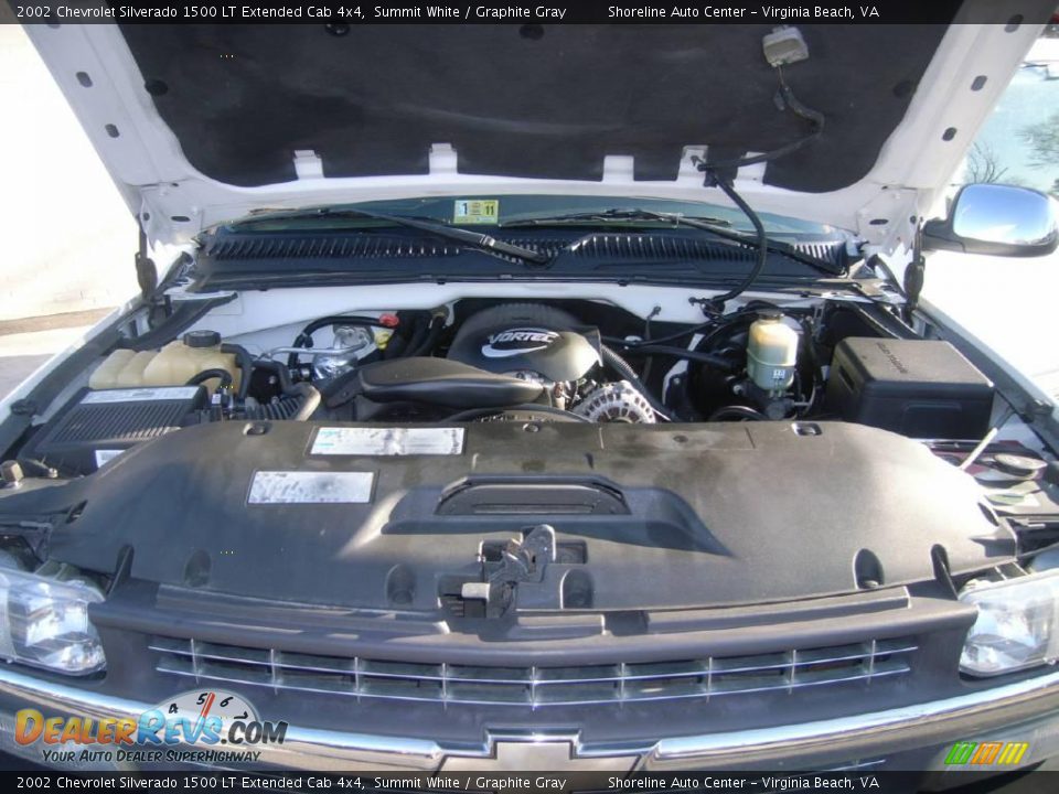 2002 Chevrolet Silverado 1500 LT Extended Cab 4x4 Summit White / Graphite Gray Photo #21