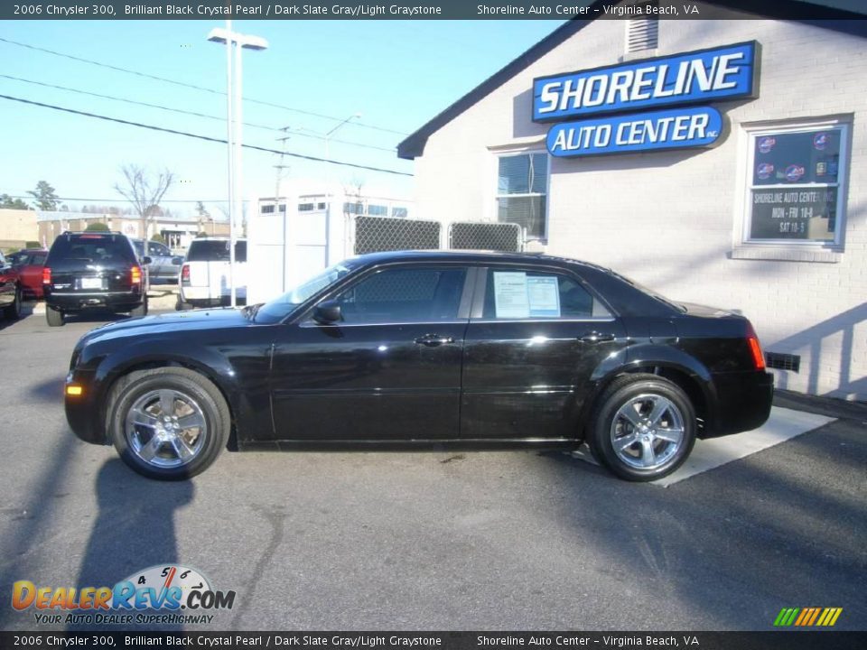 2006 Chrysler 300 Brilliant Black Crystal Pearl / Dark Slate Gray/Light Graystone Photo #3