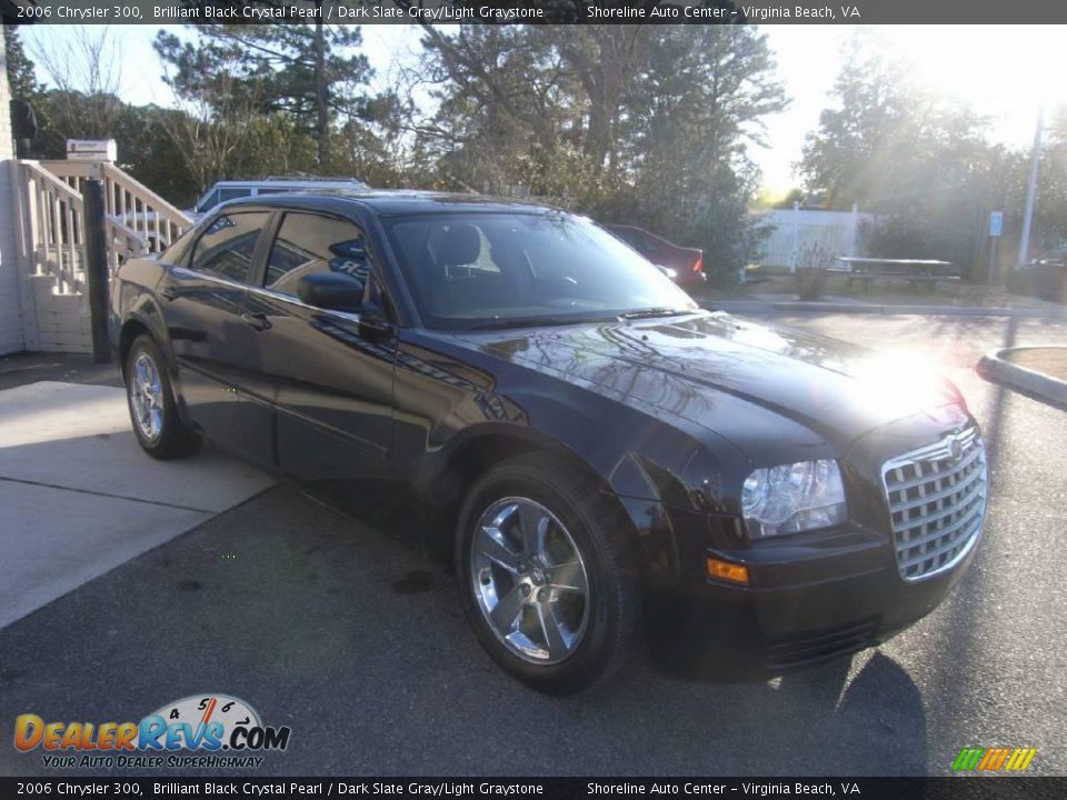 2006 Chrysler 300 Brilliant Black Crystal Pearl / Dark Slate Gray/Light Graystone Photo #8