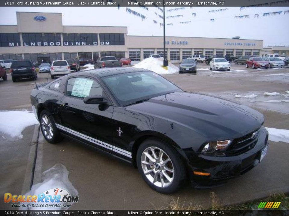 2010 Ford Mustang V6 Premium Coupe Black / Charcoal Black Photo #1