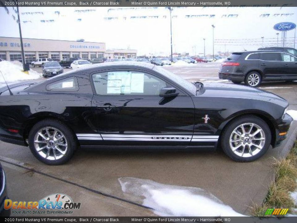 2010 Ford Mustang V6 Premium Coupe Black / Charcoal Black Photo #2