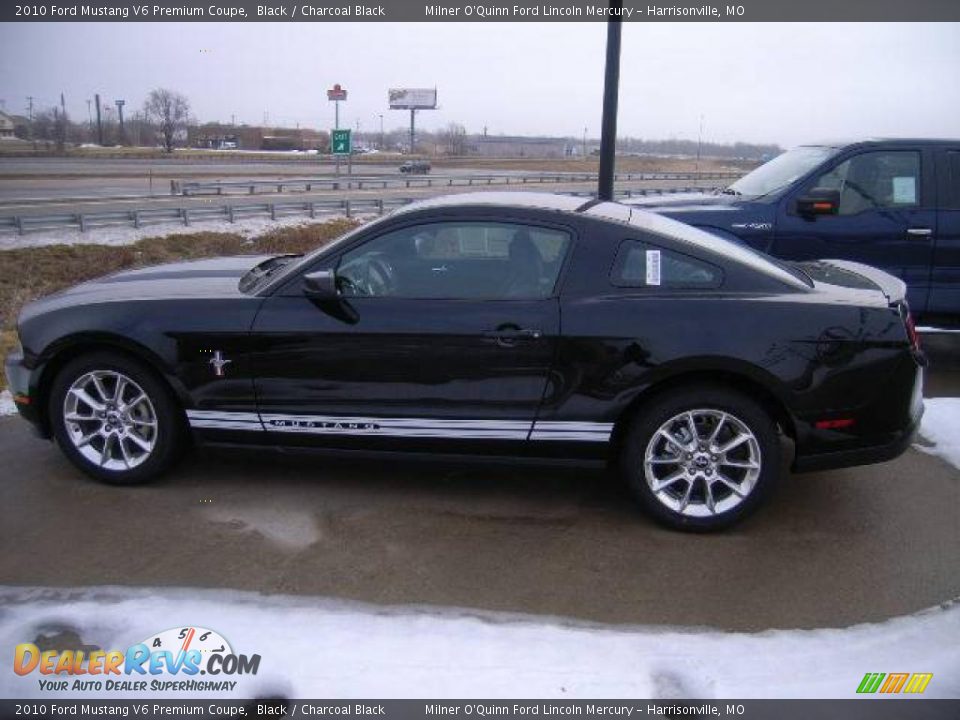 2010 Ford Mustang V6 Premium Coupe Black / Charcoal Black Photo #6
