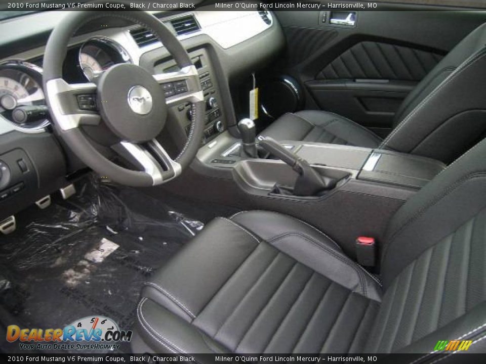 2010 Ford Mustang V6 Premium Coupe Black / Charcoal Black Photo #18