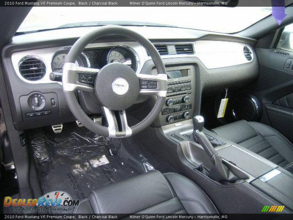 2010 Ford Mustang V6 Premium Coupe Black / Charcoal Black Photo #20