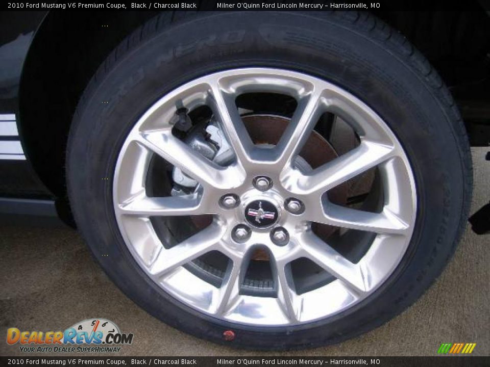 2010 Ford Mustang V6 Premium Coupe Black / Charcoal Black Photo #24