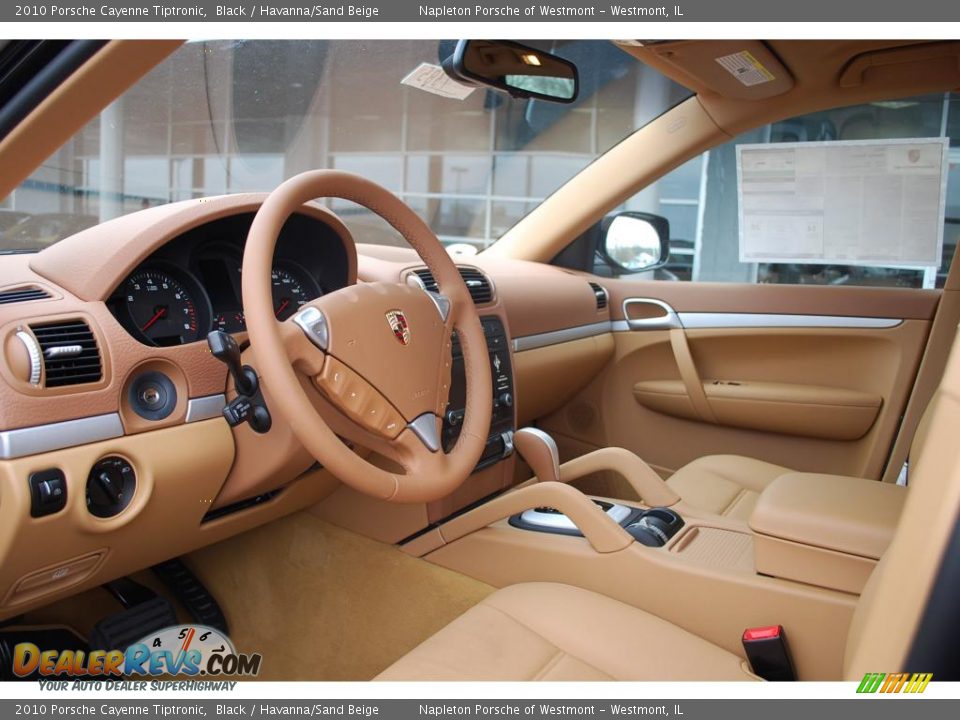 2010 Porsche Cayenne Tiptronic Black / Havanna/Sand Beige Photo #9