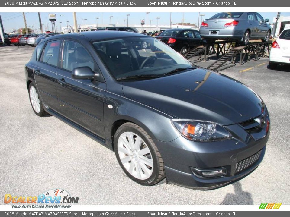 2008 Mazda MAZDA3 MAZDASPEED Sport Metropolitan Gray Mica / Black Photo #4