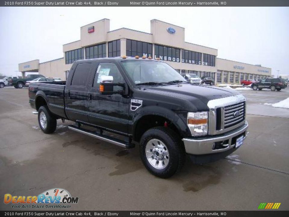 2010 Ford F350 Super Duty Lariat Crew Cab 4x4 Black / Ebony Photo #1