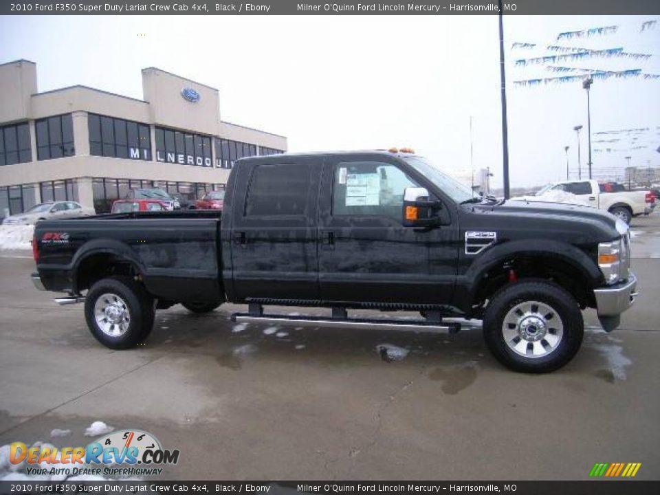 2010 Ford F350 Super Duty Lariat Crew Cab 4x4 Black / Ebony Photo #2