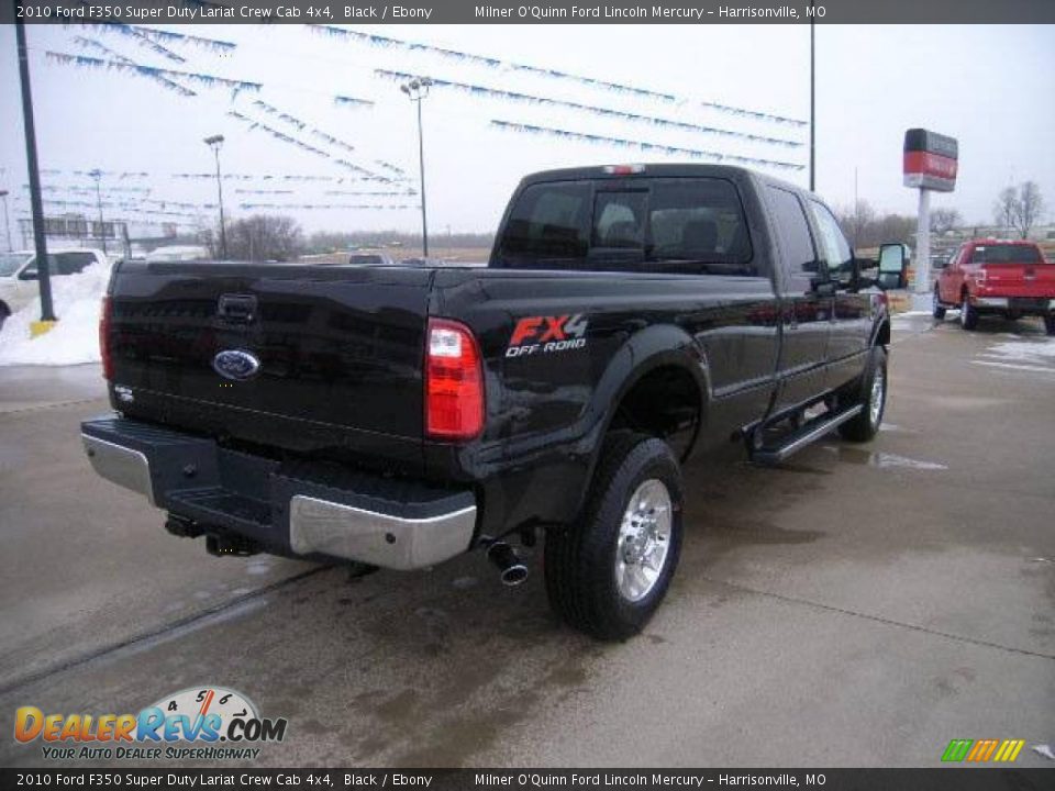 2010 Ford F350 Super Duty Lariat Crew Cab 4x4 Black / Ebony Photo #3