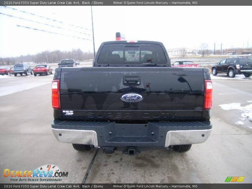 2010 Ford F350 Super Duty Lariat Crew Cab 4x4 Black / Ebony Photo #4