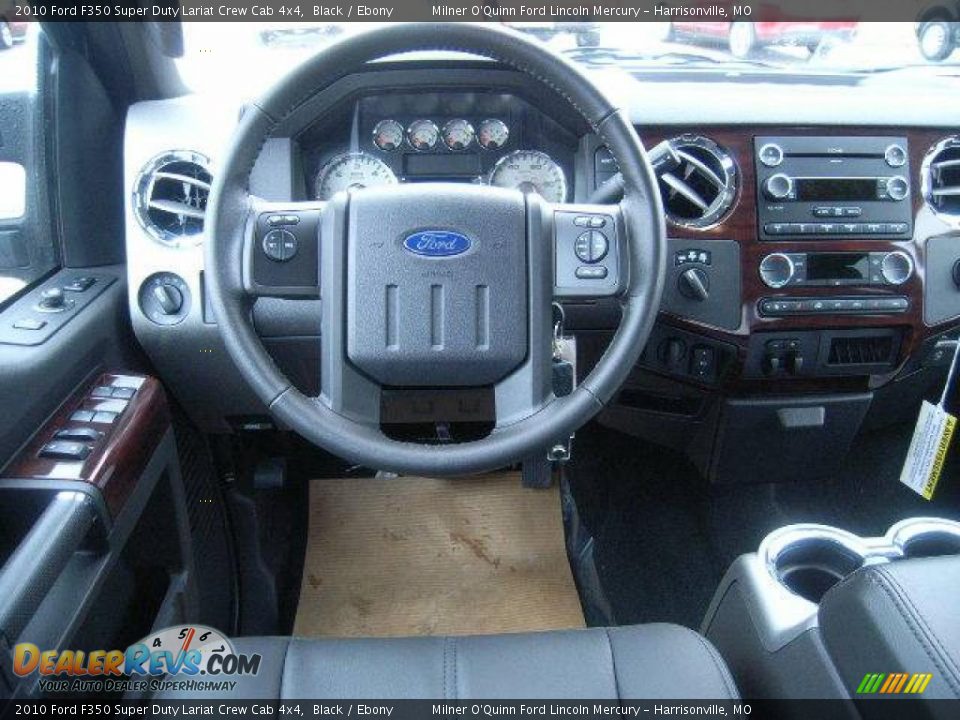 2010 Ford F350 Super Duty Lariat Crew Cab 4x4 Black / Ebony Photo #16
