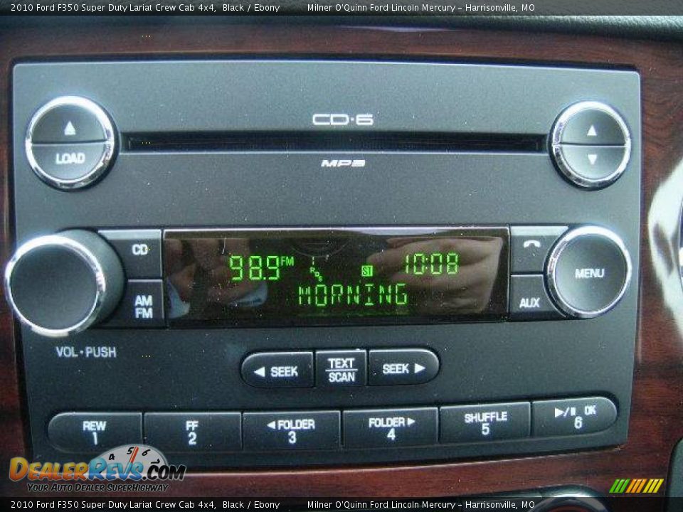 2010 Ford F350 Super Duty Lariat Crew Cab 4x4 Black / Ebony Photo #22