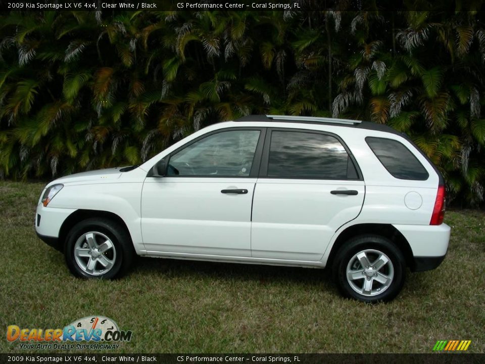 2009 Kia Sportage LX V6 4x4 Clear White / Black Photo #2