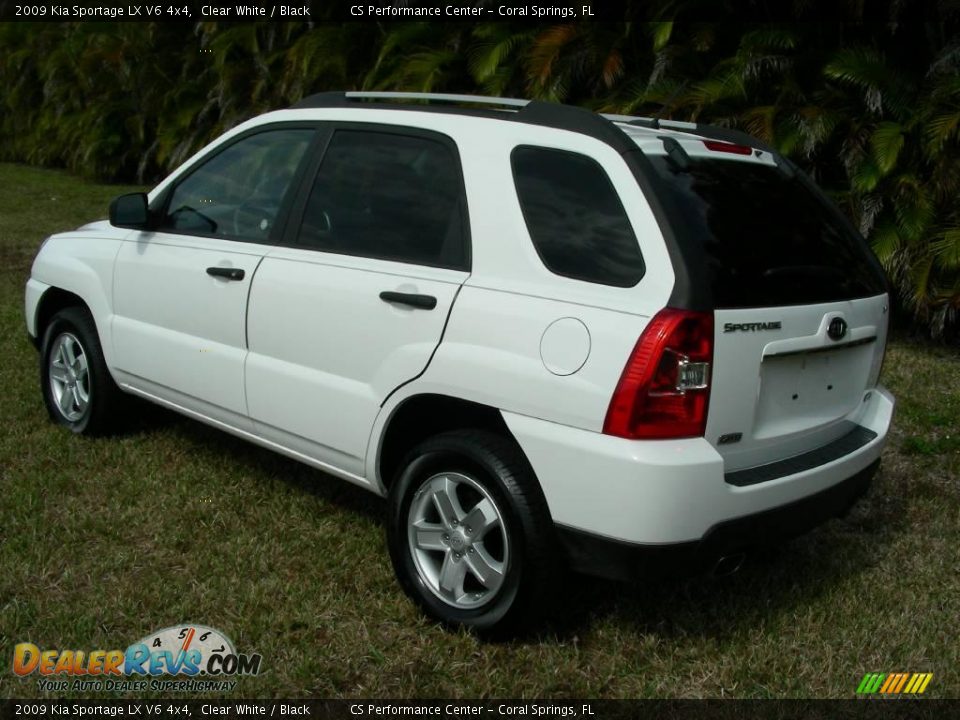 2009 Kia Sportage LX V6 4x4 Clear White / Black Photo #6