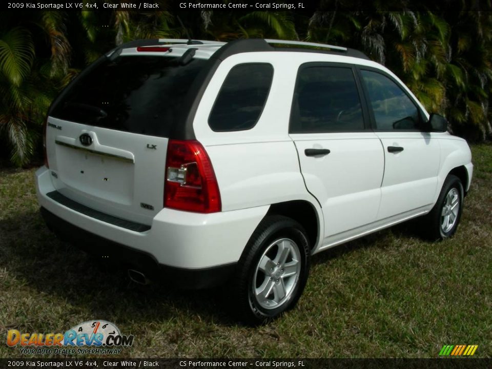 2009 Kia Sportage LX V6 4x4 Clear White / Black Photo #7