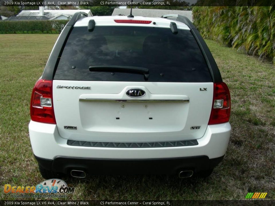 2009 Kia Sportage LX V6 4x4 Clear White / Black Photo #8