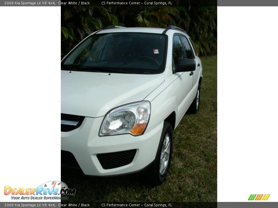 2009 Kia Sportage LX V6 4x4 Clear White / Black Photo #10