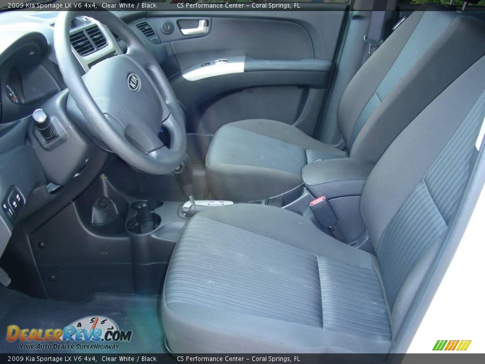 2009 Kia Sportage LX V6 4x4 Clear White / Black Photo #18
