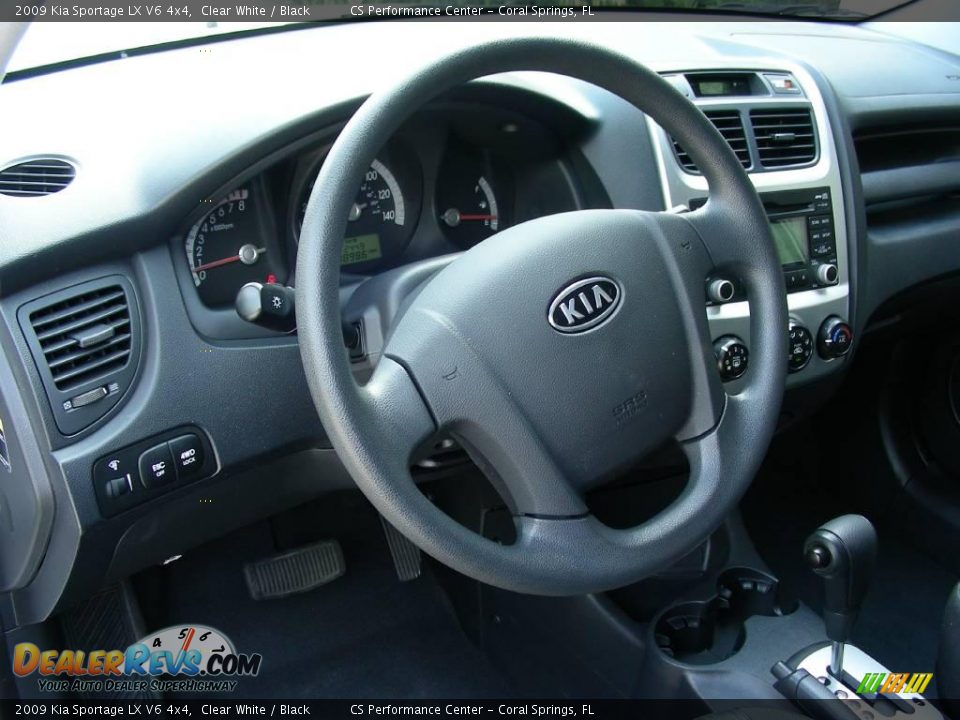 2009 Kia Sportage LX V6 4x4 Clear White / Black Photo #23