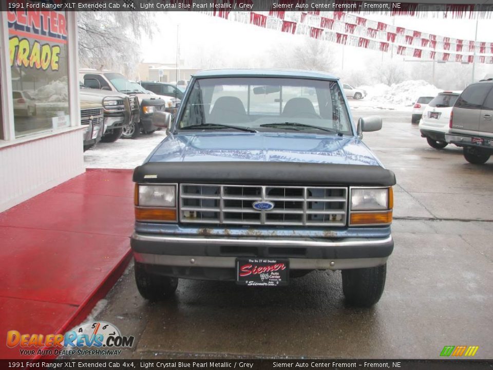 1991 Ford Ranger XLT Extended Cab 4x4 Light Crystal Blue Pearl Metallic / Grey Photo #4