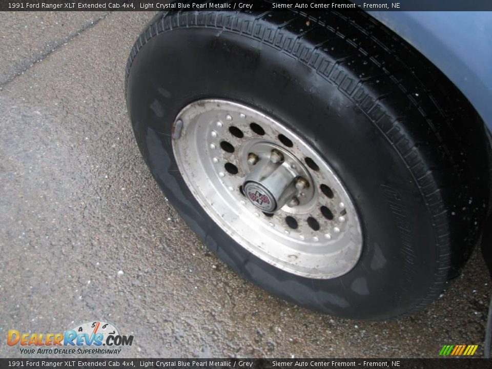1991 Ford Ranger XLT Extended Cab 4x4 Light Crystal Blue Pearl Metallic / Grey Photo #8