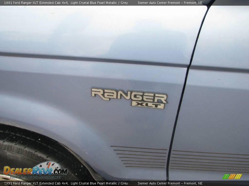 1991 Ford Ranger XLT Extended Cab 4x4 Light Crystal Blue Pearl Metallic / Grey Photo #9