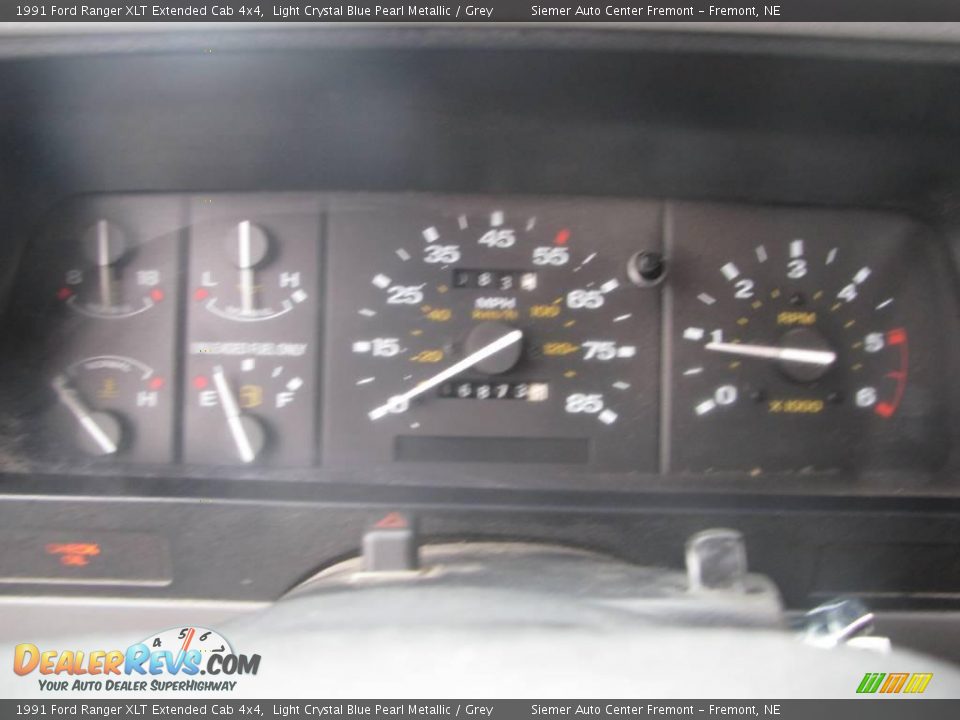 1991 Ford Ranger XLT Extended Cab 4x4 Light Crystal Blue Pearl Metallic / Grey Photo #11