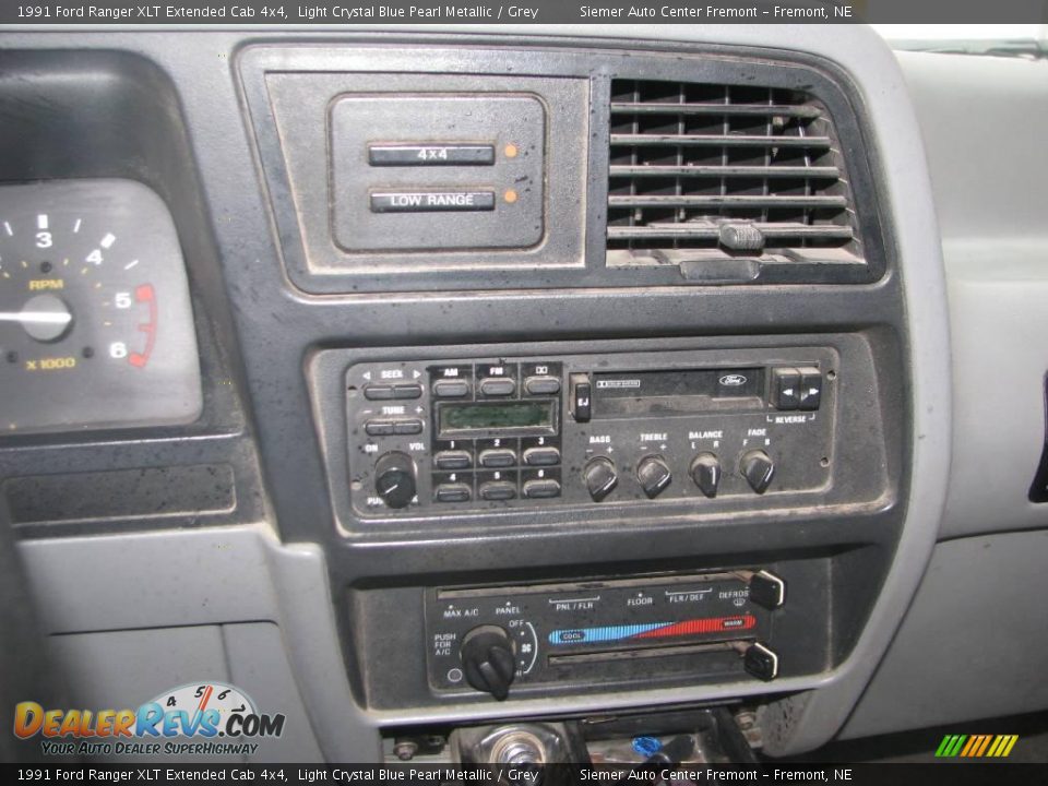1991 Ford Ranger XLT Extended Cab 4x4 Light Crystal Blue Pearl Metallic / Grey Photo #12