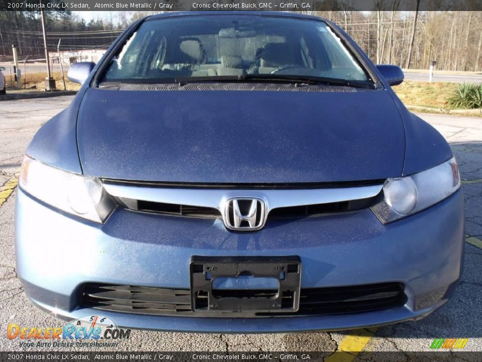 2007 Honda Civic LX Sedan Atomic Blue Metallic / Gray Photo #9