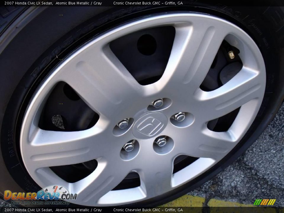 2007 Honda Civic LX Sedan Atomic Blue Metallic / Gray Photo #10