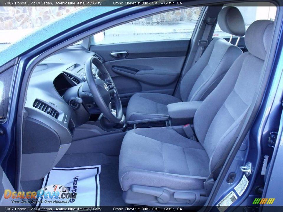 2007 Honda Civic LX Sedan Atomic Blue Metallic / Gray Photo #11
