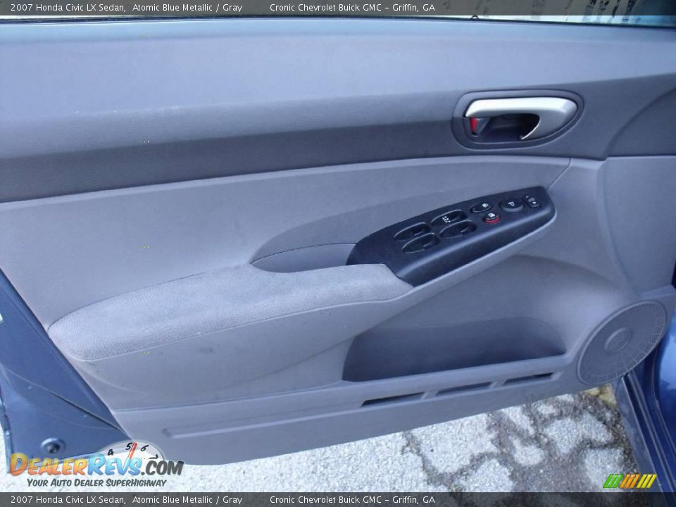 2007 Honda Civic LX Sedan Atomic Blue Metallic / Gray Photo #12