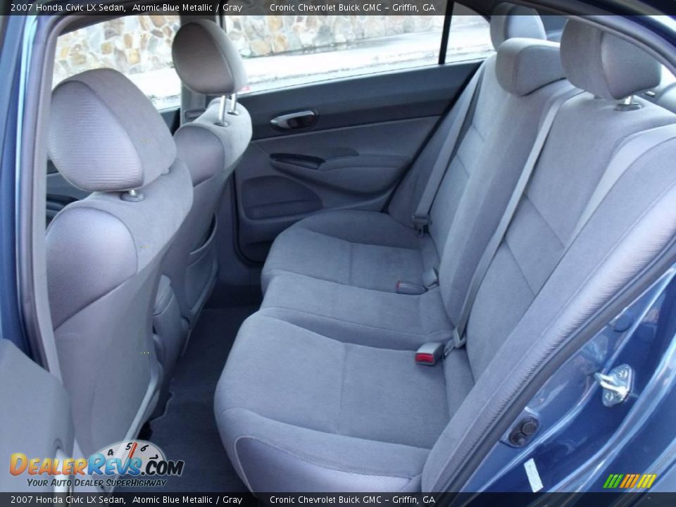 2007 Honda Civic LX Sedan Atomic Blue Metallic / Gray Photo #14