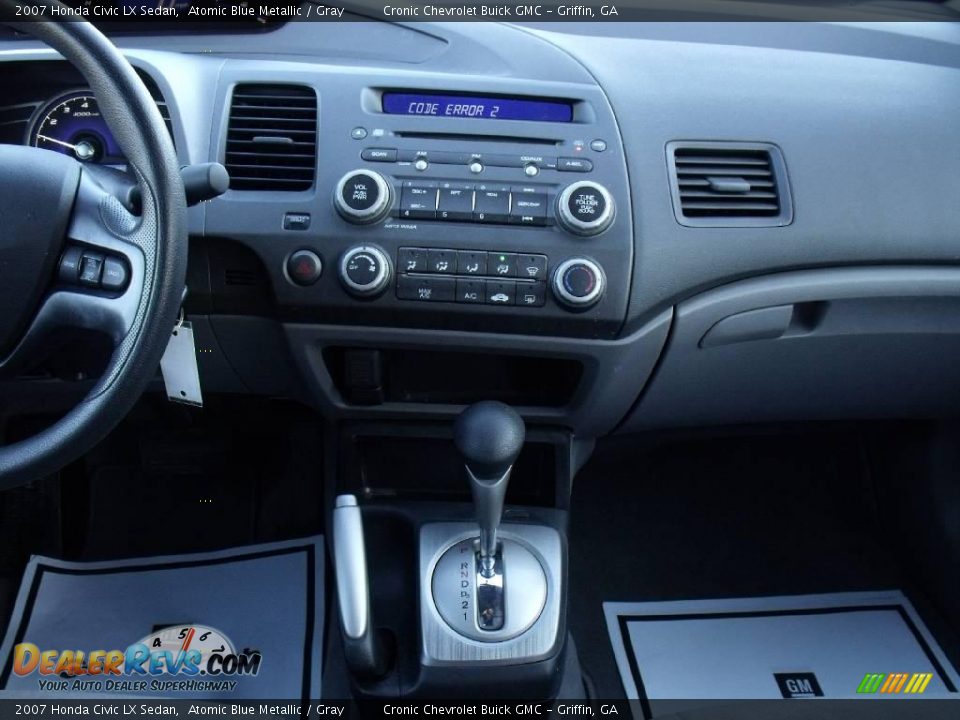 2007 Honda Civic LX Sedan Atomic Blue Metallic / Gray Photo #18