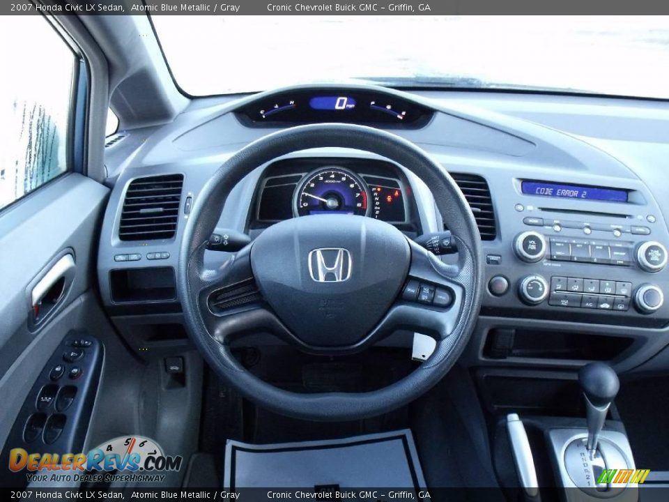 2007 Honda Civic LX Sedan Atomic Blue Metallic / Gray Photo #20