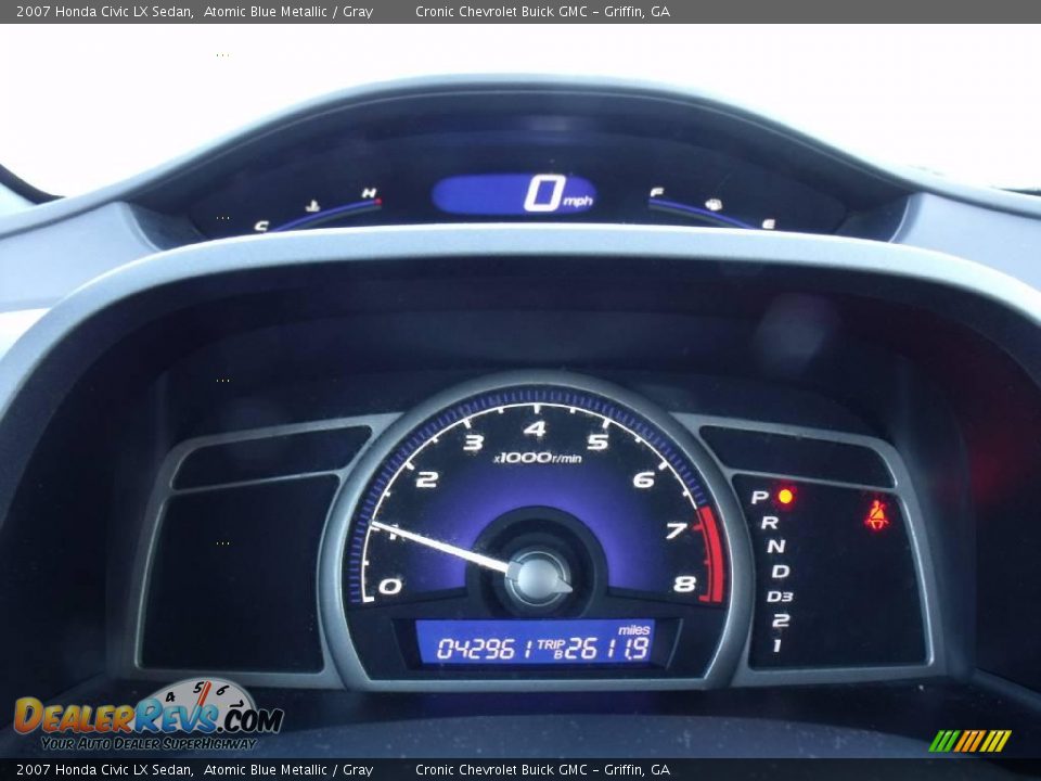 2007 Honda Civic LX Sedan Atomic Blue Metallic / Gray Photo #21