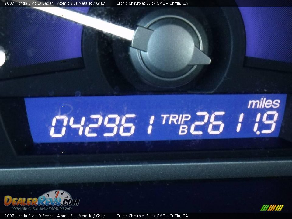 2007 Honda Civic LX Sedan Atomic Blue Metallic / Gray Photo #23