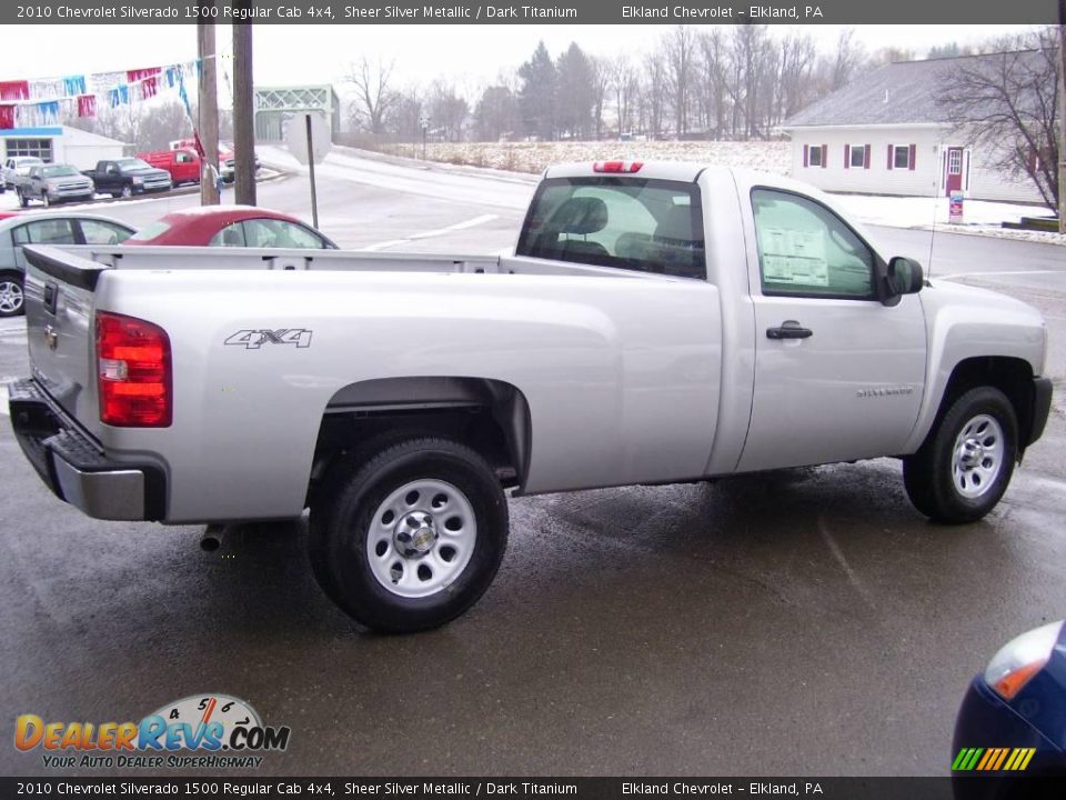 2010 Chevrolet Silverado 1500 Regular Cab 4x4 Sheer Silver Metallic / Dark Titanium Photo #3