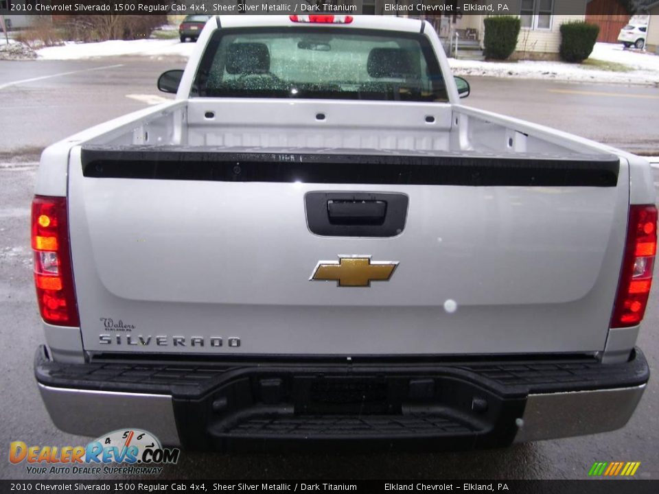 2010 Chevrolet Silverado 1500 Regular Cab 4x4 Sheer Silver Metallic / Dark Titanium Photo #4